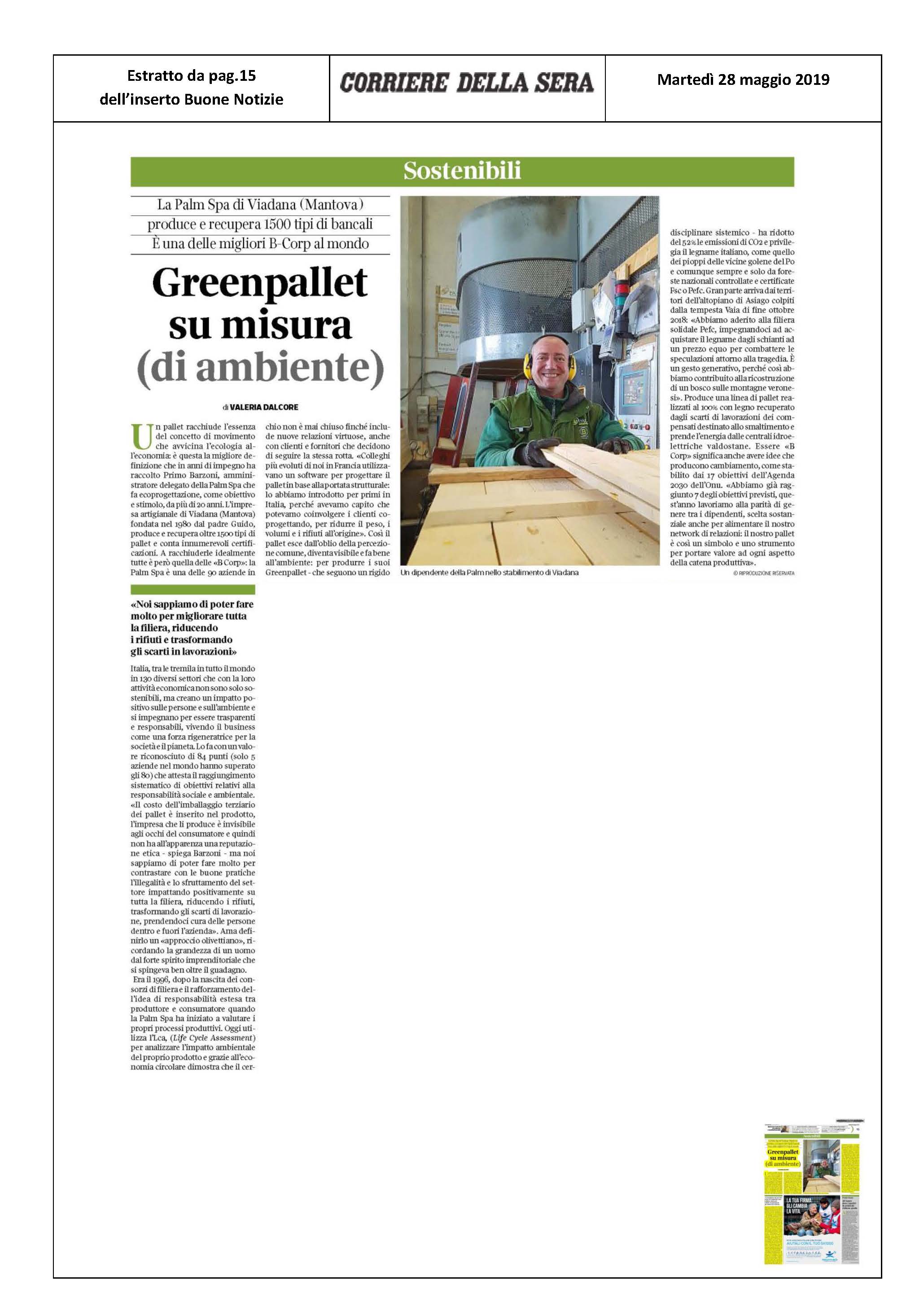77 CORRIERE PALM 28 05 19 P1 15 Pagina 2