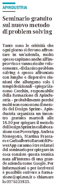 articolo specifico GDM DESIGN SPRINT 01 02 20 P15